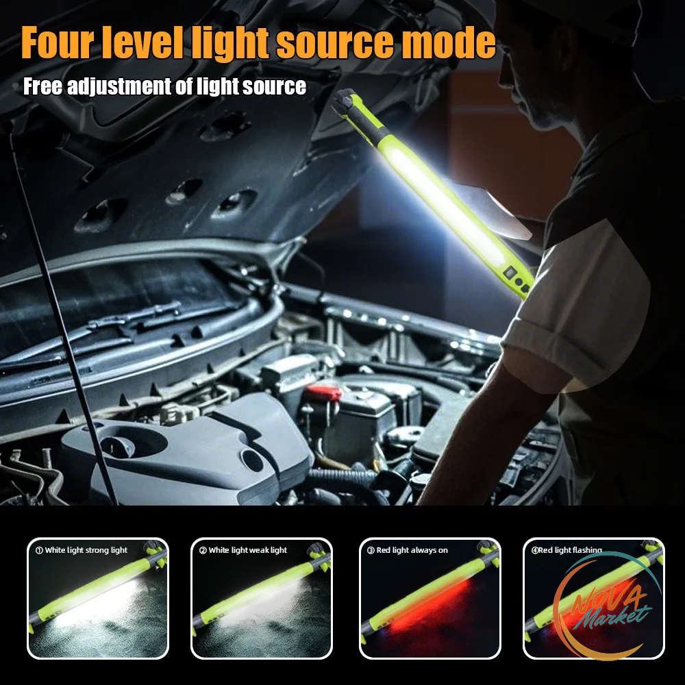 Lampada da Lavoro LED Magnetica Ricaricabile a 3 Modalità