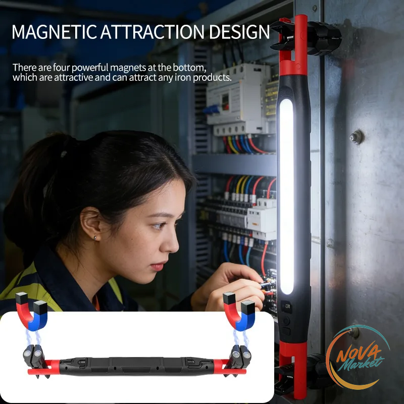 Lampada da Lavoro LED Magnetica Ricaricabile a 3 Modalità