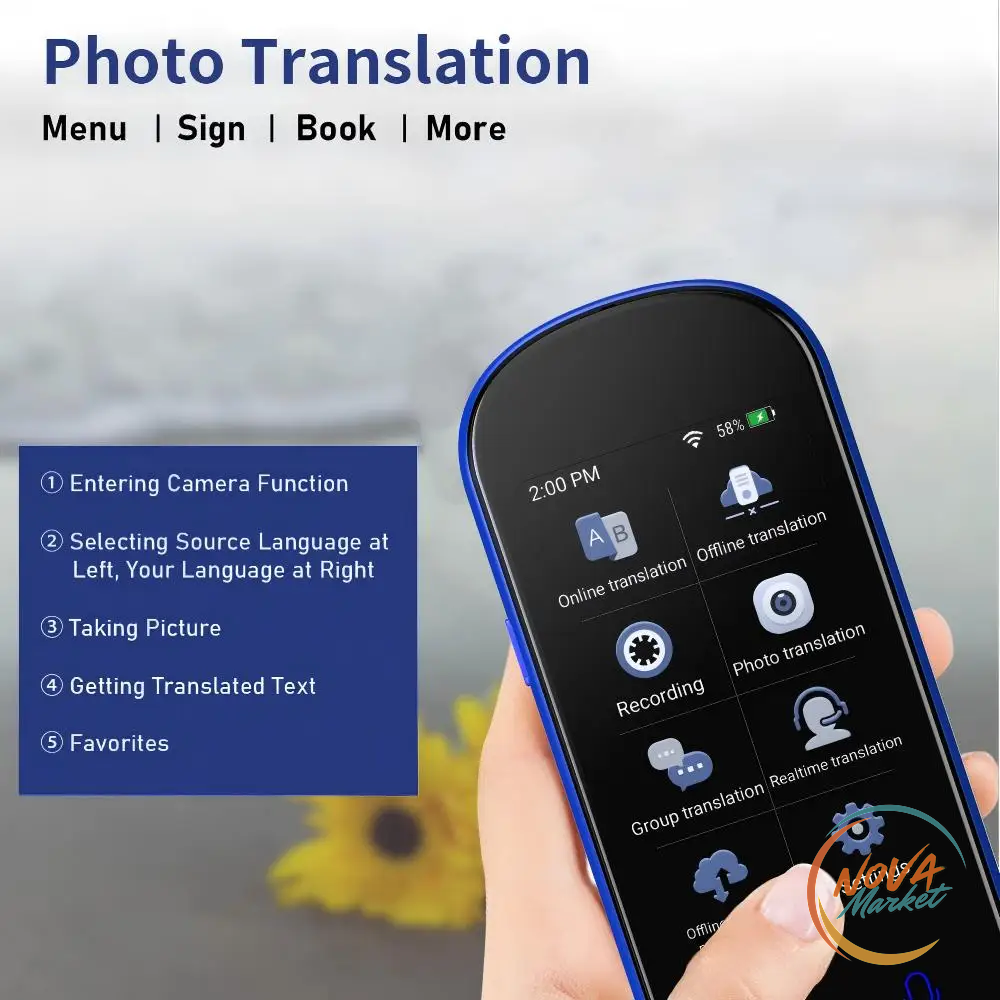 Traduttore vocale portatile AI Z2 con fotocamera