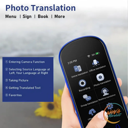 Traduttore vocale portatile AI Z2 con fotocamera