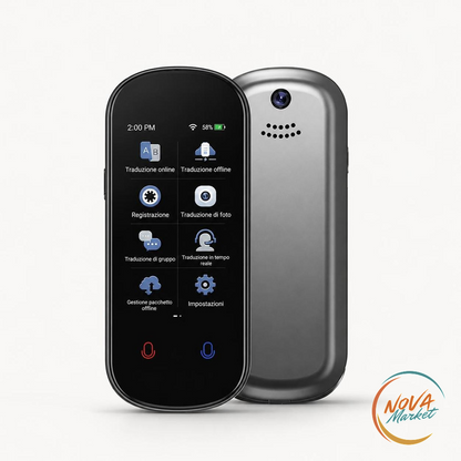Traduttore vocale portatile AI Z2 con fotocamera