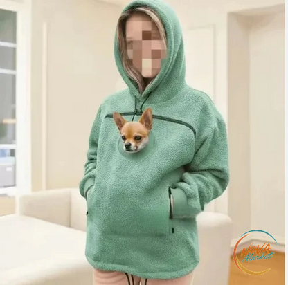 Felpa con cappuccio porta gatto calda per autunno e inverno