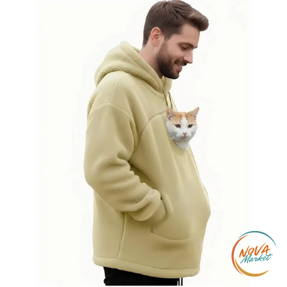 Felpa con cappuccio porta gatto calda per autunno e inverno