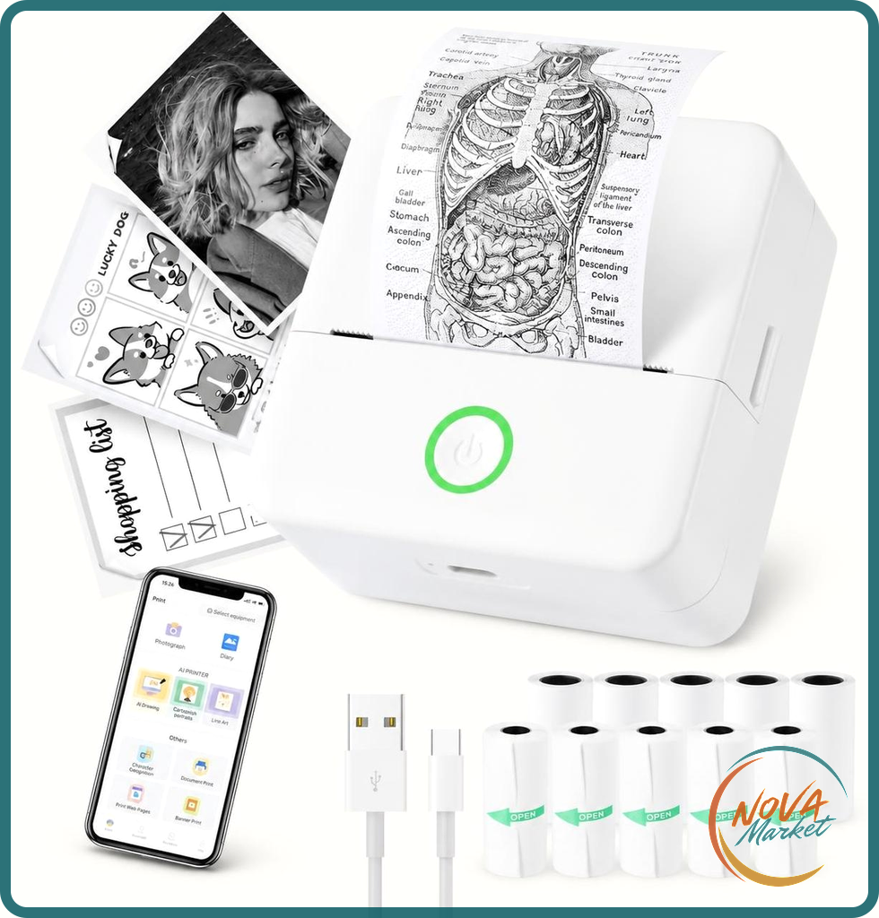 Mini stampante termica Bluetooth per foto ed etichette