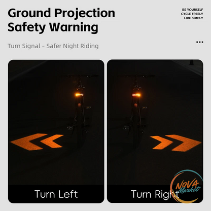 Luce Posteriore Bici con Indicatori di Direzione Wireless