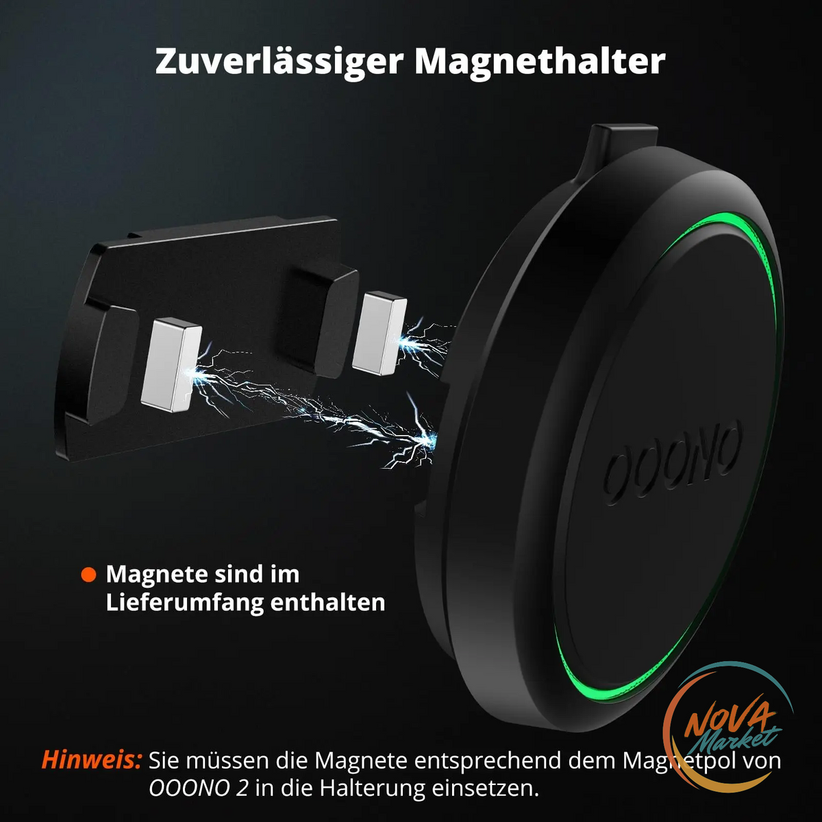 Supporto Magnetico Auto per Rilevatore OOONO CO-Driver NO2