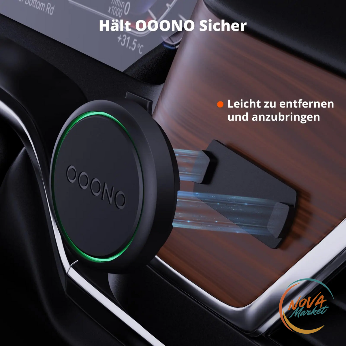 Supporto Magnetico Auto per Rilevatore OOONO CO-Driver NO2