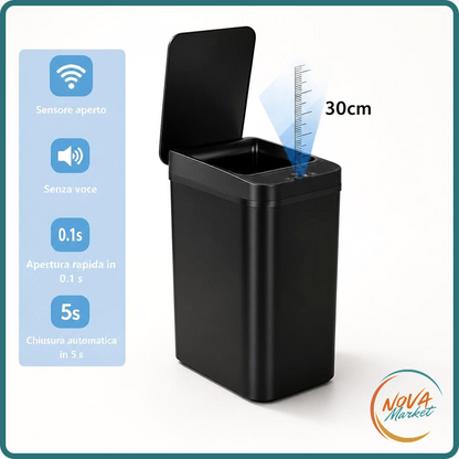 Cestino Automatico 12L con Sensore, Senza Contatto