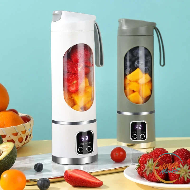 Frullatore portatile ricaricabile 450 ml, 10 lame