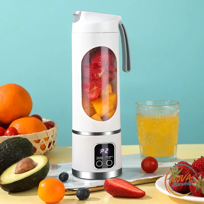 Frullatore portatile ricaricabile 450 ml, 10 lame