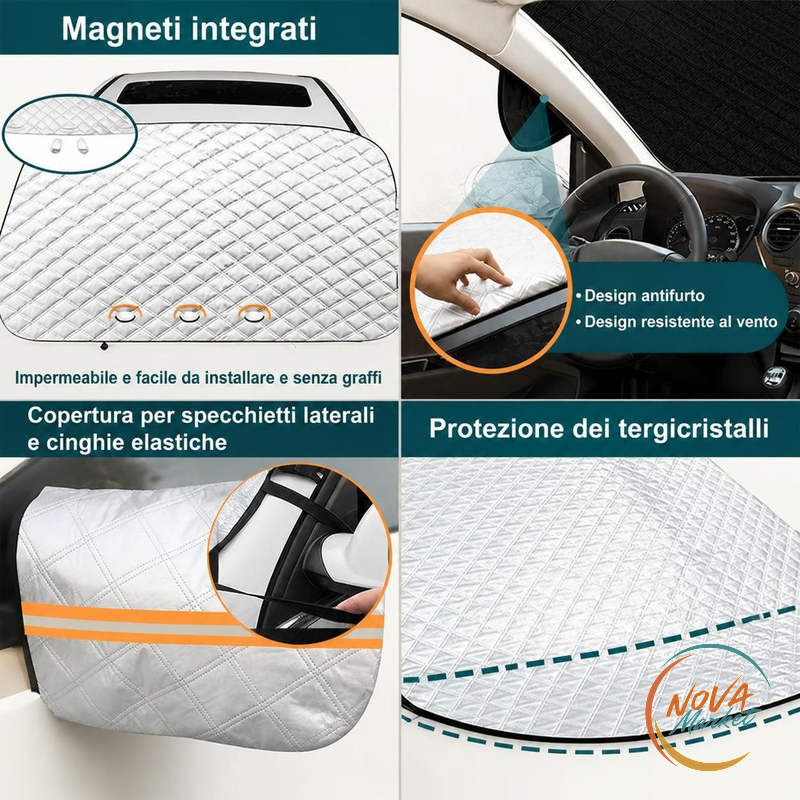 Parasole Parabrezza Auto Magnetico Anti-Gelo e Impermeabile