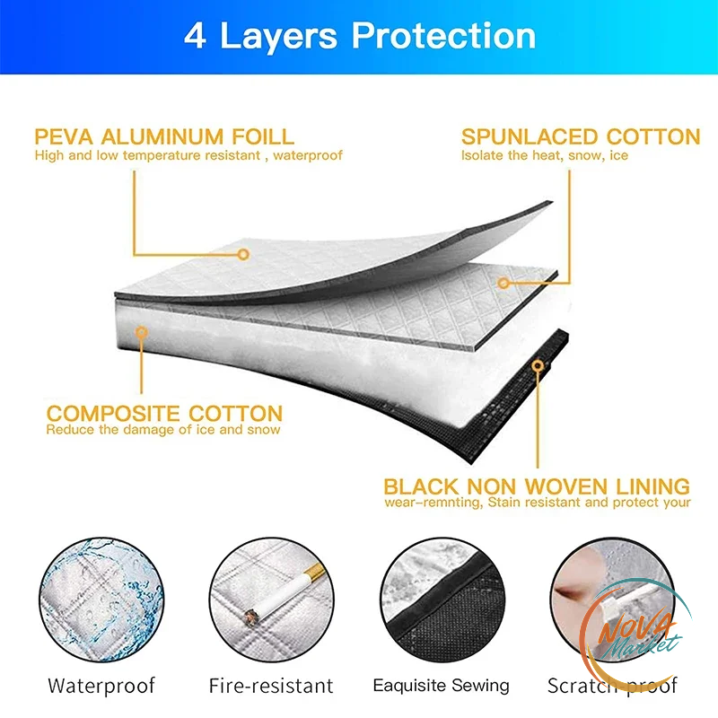 Parasole Parabrezza Auto Magnetico Anti-Gelo e Impermeabile