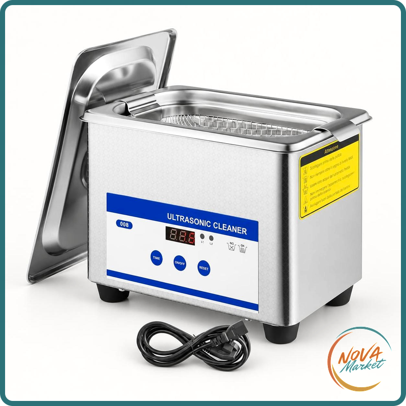 Pulitore a ultrasuoni 800 ml con timer LED