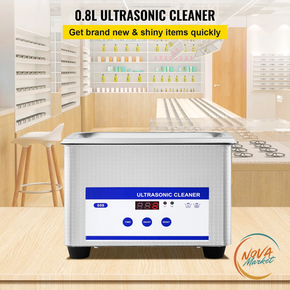 Pulitore a ultrasuoni 800 ml con timer LED