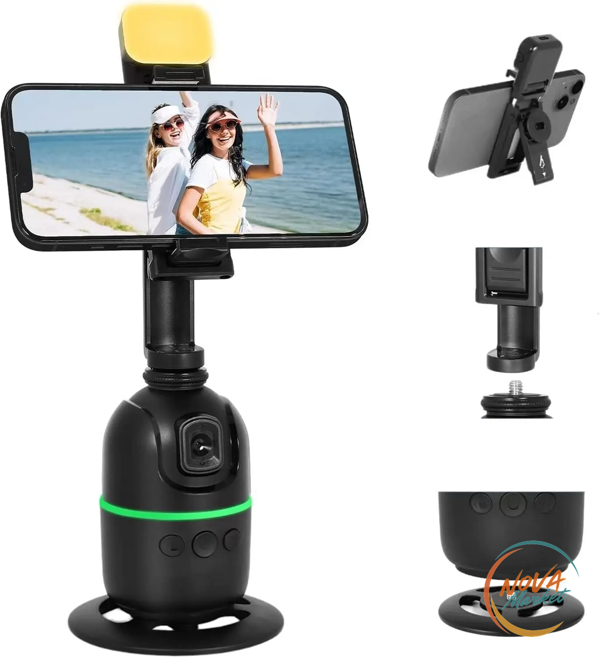 Gimbal AI per Smartphone con Tracciamento Viso a 360°