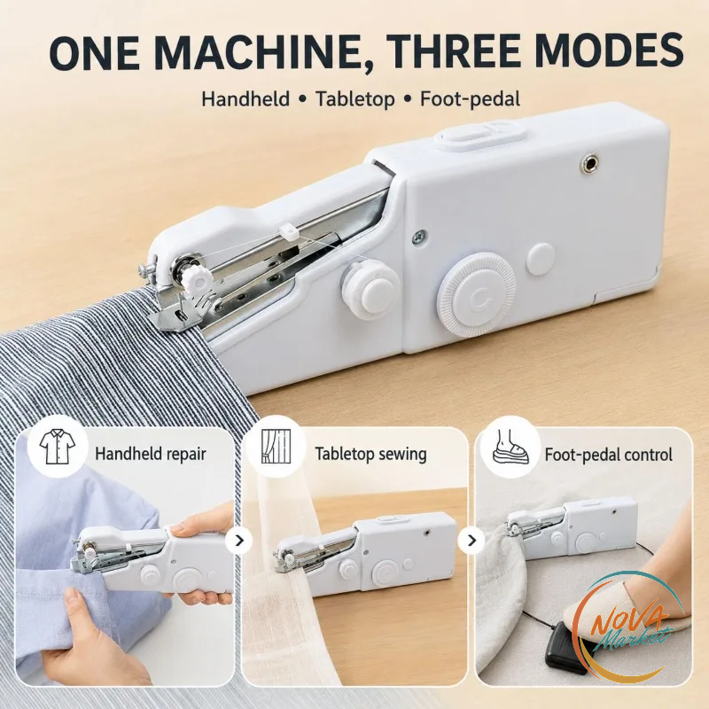 Mini macchina da cucire portatile per riparazioni rapide
