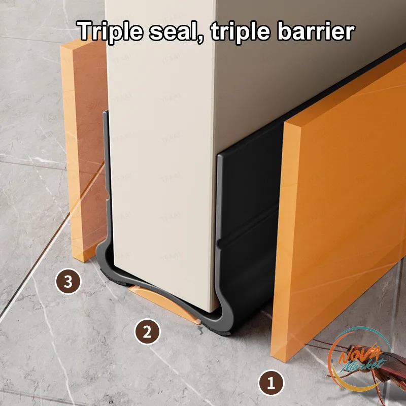 Paraspifferi adesivo per porta 93 cm in PVC