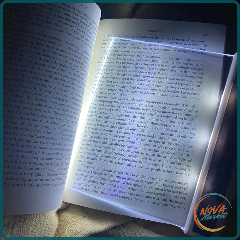 Luce da Libro LED a Pannello per Lettura Notturna