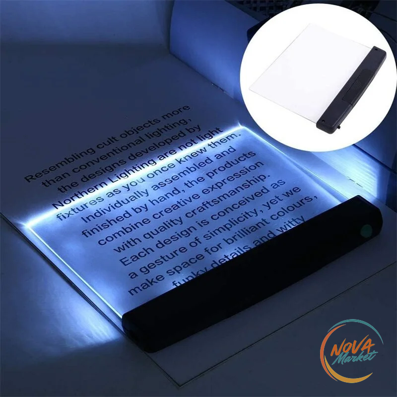 Luce da Libro LED a Pannello per Lettura Notturna