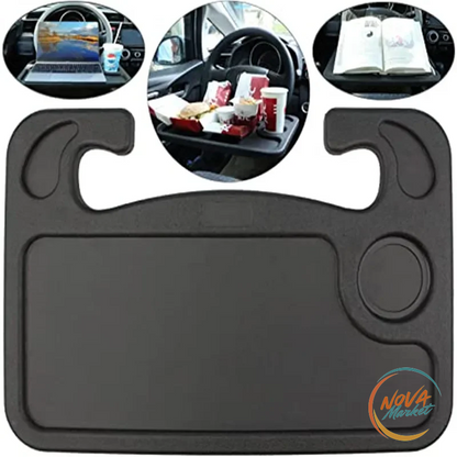 Tavolino per Volante Auto con Portabicchiere e Supporto