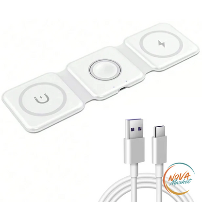 Stazione di Ricarica Wireless 3 in 1 Magnetica
