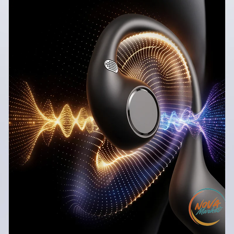 Cuffie a conduzione ossea E12 Bluetooth 5.4 con fotocamera HD