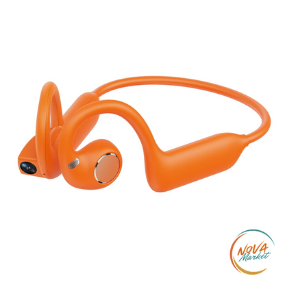 Cuffie a conduzione ossea E12 Bluetooth 5.4 con fotocamera HD