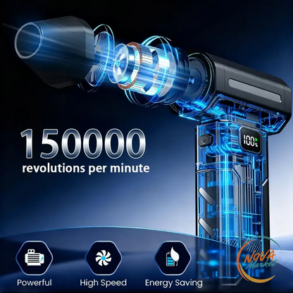 Soffiatore d'Aria Portatile Turbo 150.000 RPM, 5 Velocità