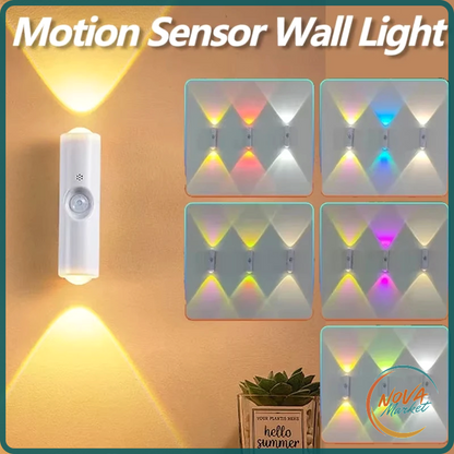 Luce notturna LED con sensore di movimento, RGB ricaricabile