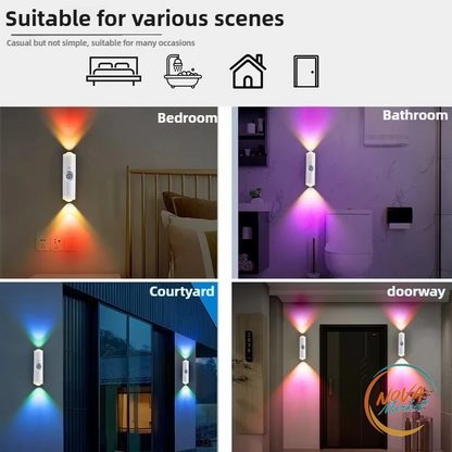 Luce notturna LED con sensore di movimento, RGB ricaricabile