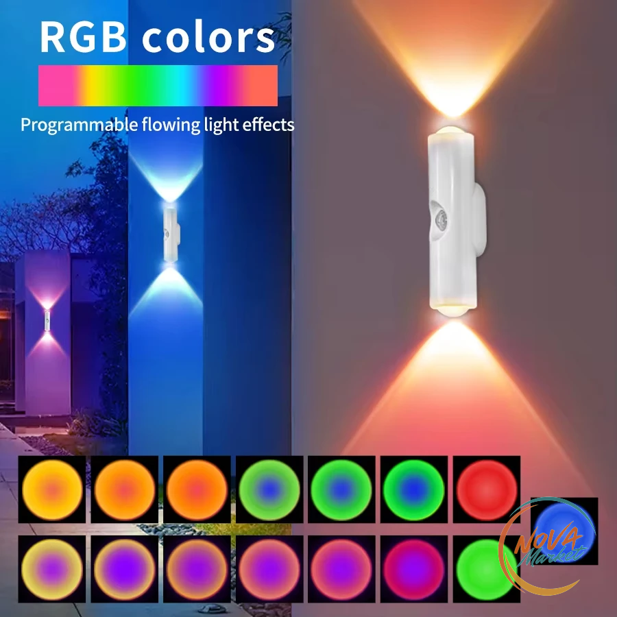 Luce notturna LED con sensore di movimento, RGB ricaricabile