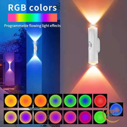 Luce notturna LED con sensore di movimento, RGB ricaricabile