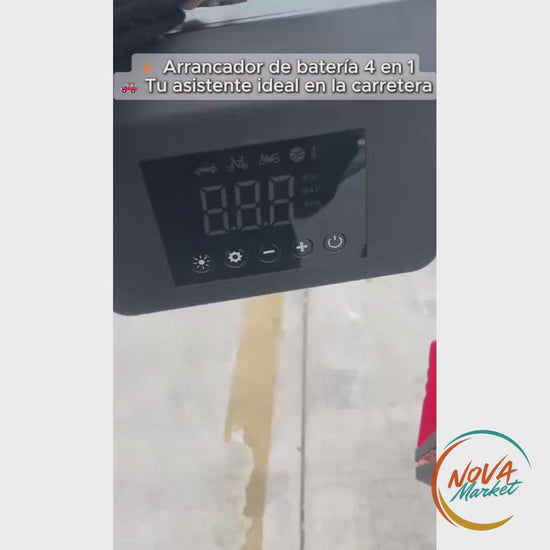 Anteprima video Avviatore d'emergenza auto 4000A 12V con gonfiatore - NovaMarket