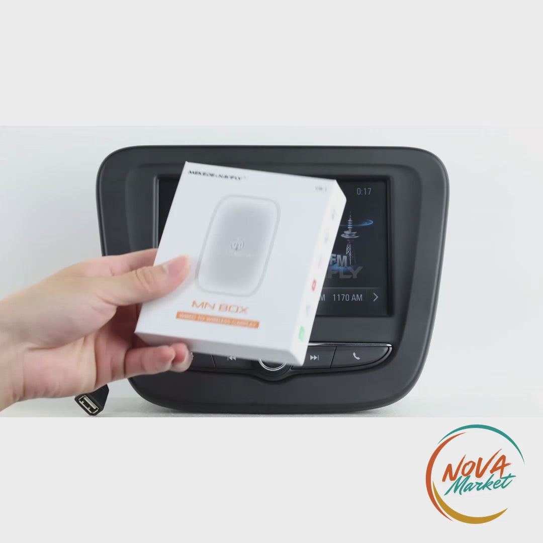 Anteprima video Adattatore CarPlay wireless e Android Auto Smart AI Box - NovaMarket