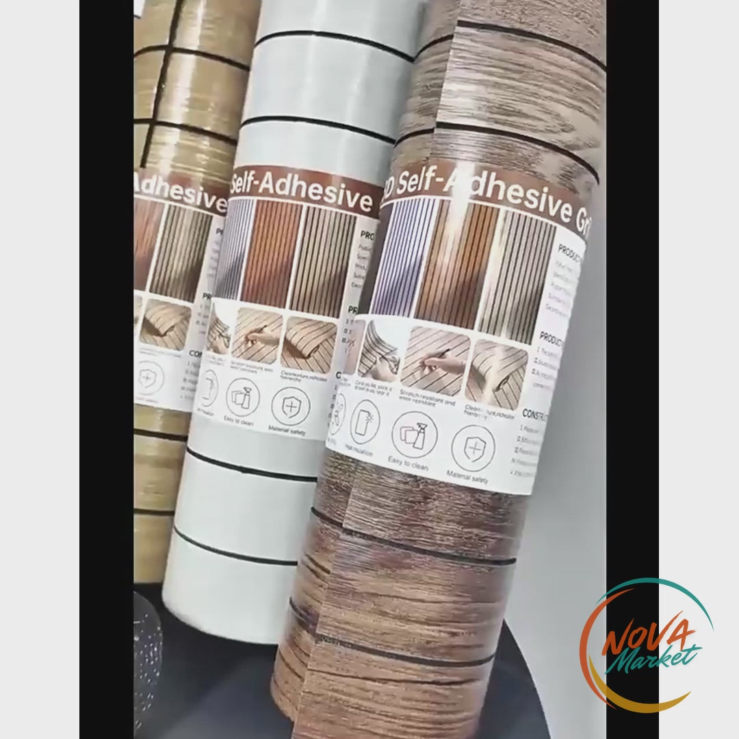 Anteprima video Pannelli murali autoadesivi effetto legno impermeabili - NovaMarket