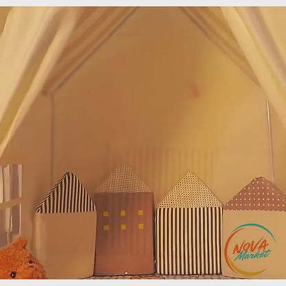 Anteprima video Tenda da Gioco per Bambini a Casetta, Interni ed Esterni - NovaMarket