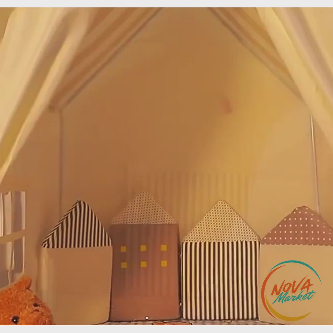 Anteprima video Tenda da Gioco per Bambini a Casetta, Interni ed Esterni - NovaMarket