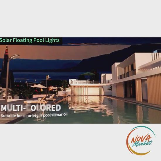 Anteprima video Luce LED galleggiante per piscina con telecomando e ricarica solare - NovaMarket
