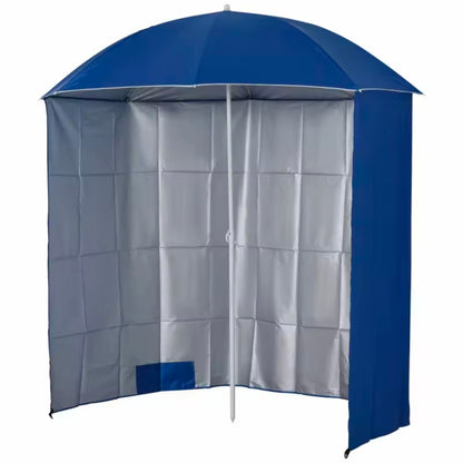 Ombrellone da spiaggia con parete laterale 2,2 x 2,2 m