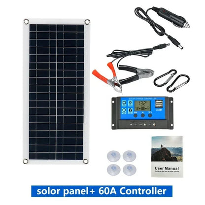 Pannello Solare 1000W 12V con Regolatore 60A| Carica Telefono Camper Auto USB
